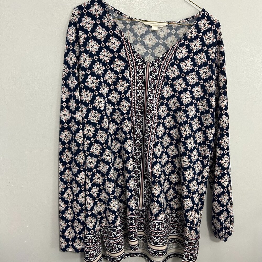 Magnolia Grace- Fanta Tunic Length knit Top. Size Large